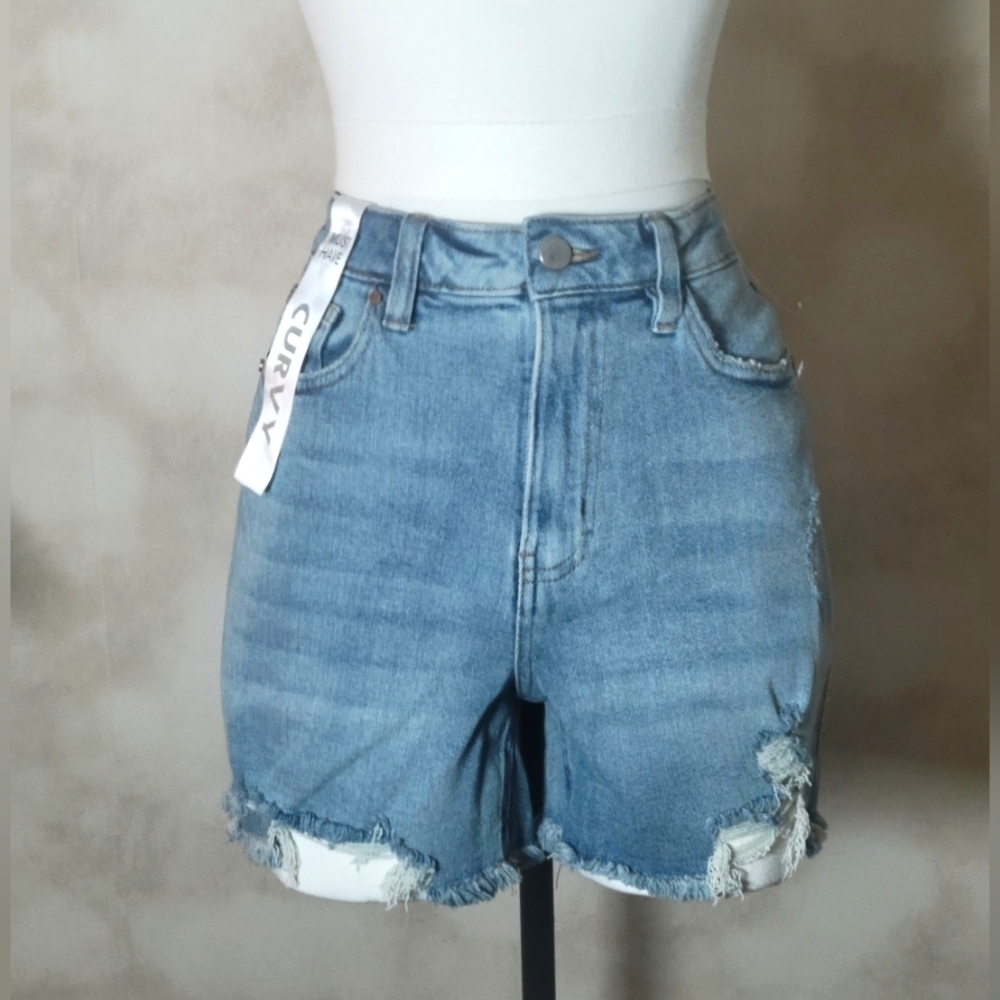 Tinseltown Jean Shorts High Rise Mom Size 5